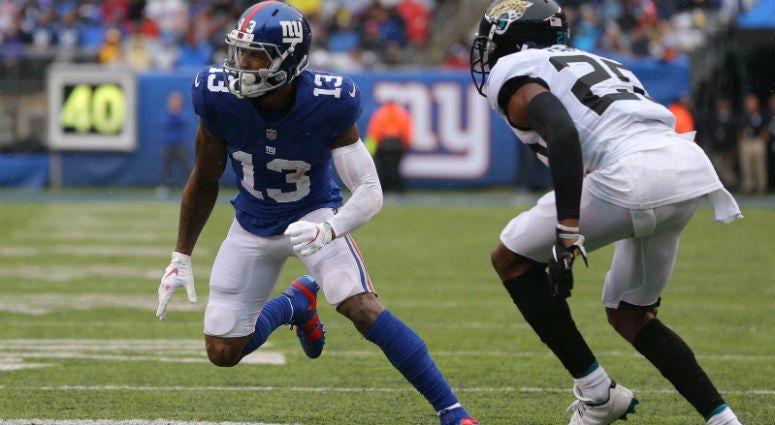 Odell Beckham Jr. runs a route against Jalen Ramsey during the second quarter at MetLife Stadium. Odell Beckham Jr. runs a route against Jalen Ramsey during the second quarter at MetLife Stadium.